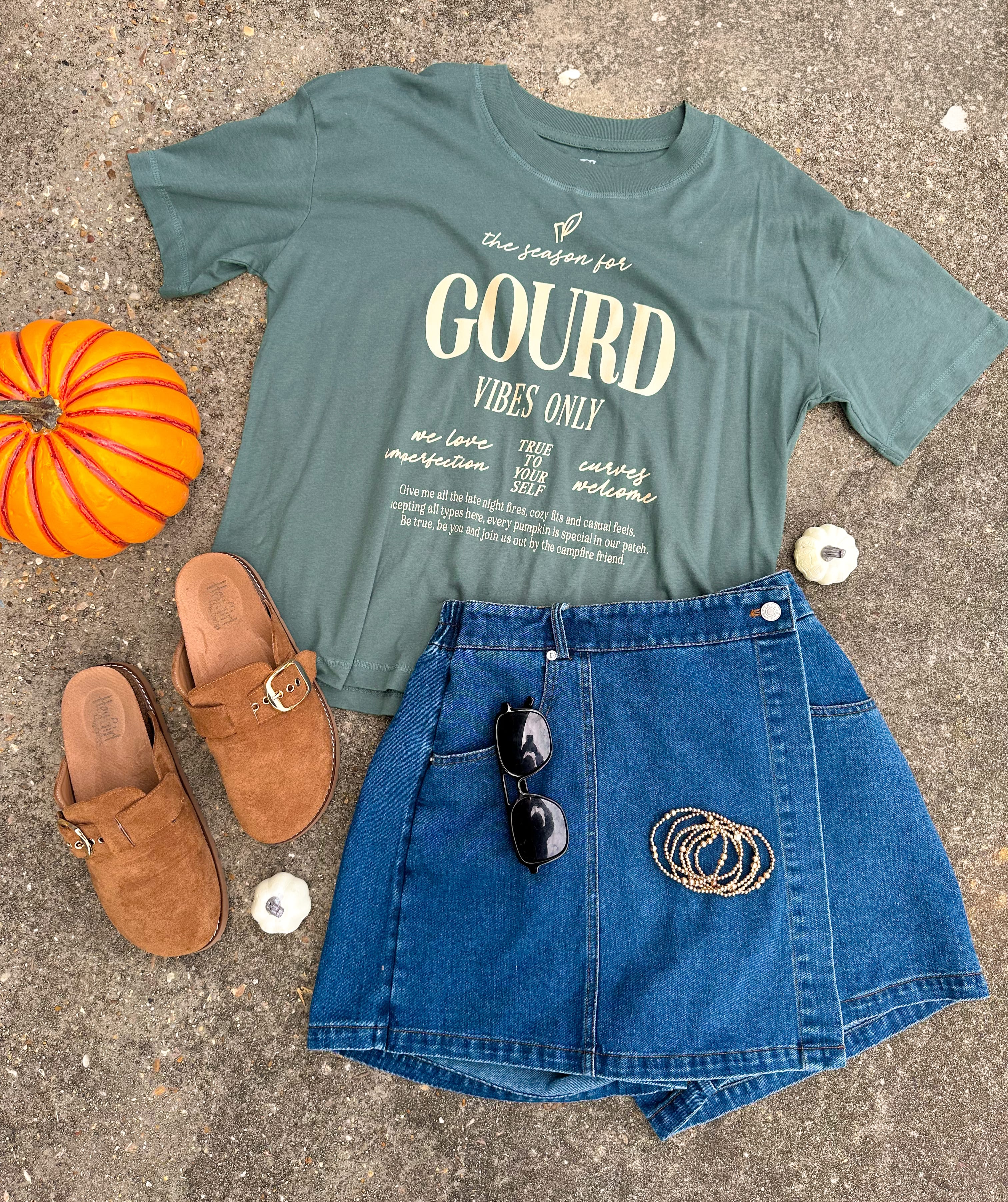 Gourd Vibes Only Boxy Tee detail view by Southern Bliss Company
