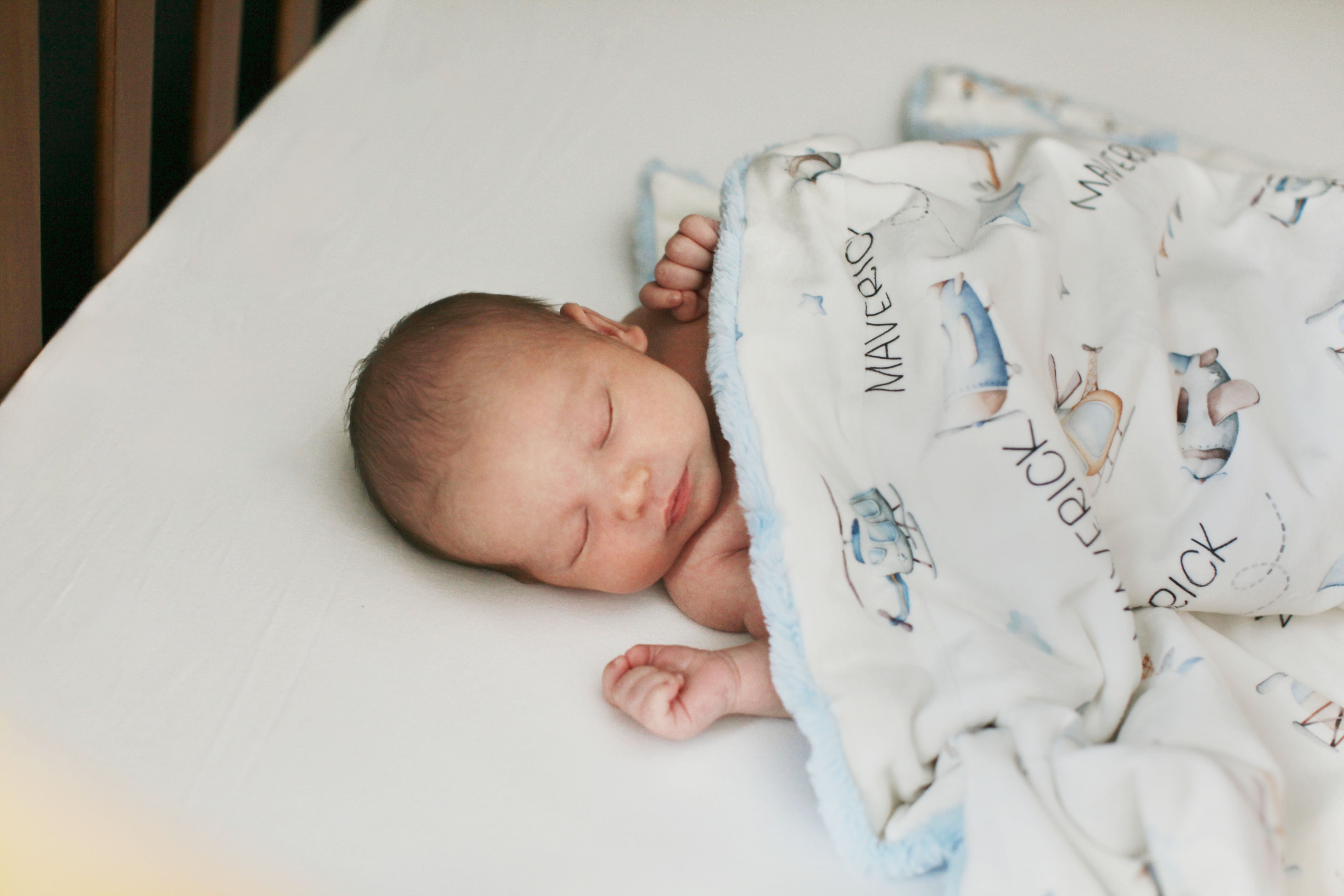 Jeff the Pilot Personalized Airplane Minky Baby Blanket by AGreatBaby — view 1 of 12