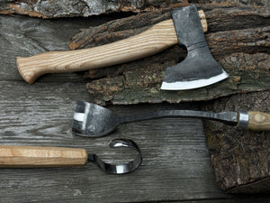 Small Wood Carving Kit WS3 detail view by Sharky Forged Steel Tools