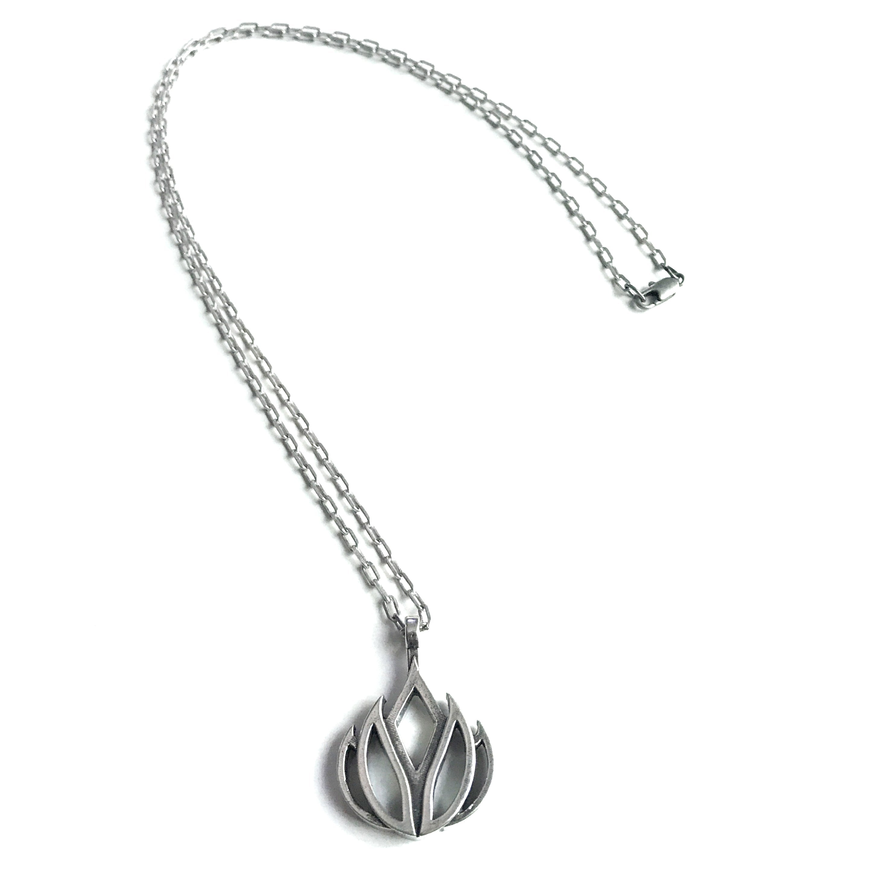 RENEWAL Lotus Flower of Grace Necklace - Sterling Silver by Forged By Fire — view 2 of 4