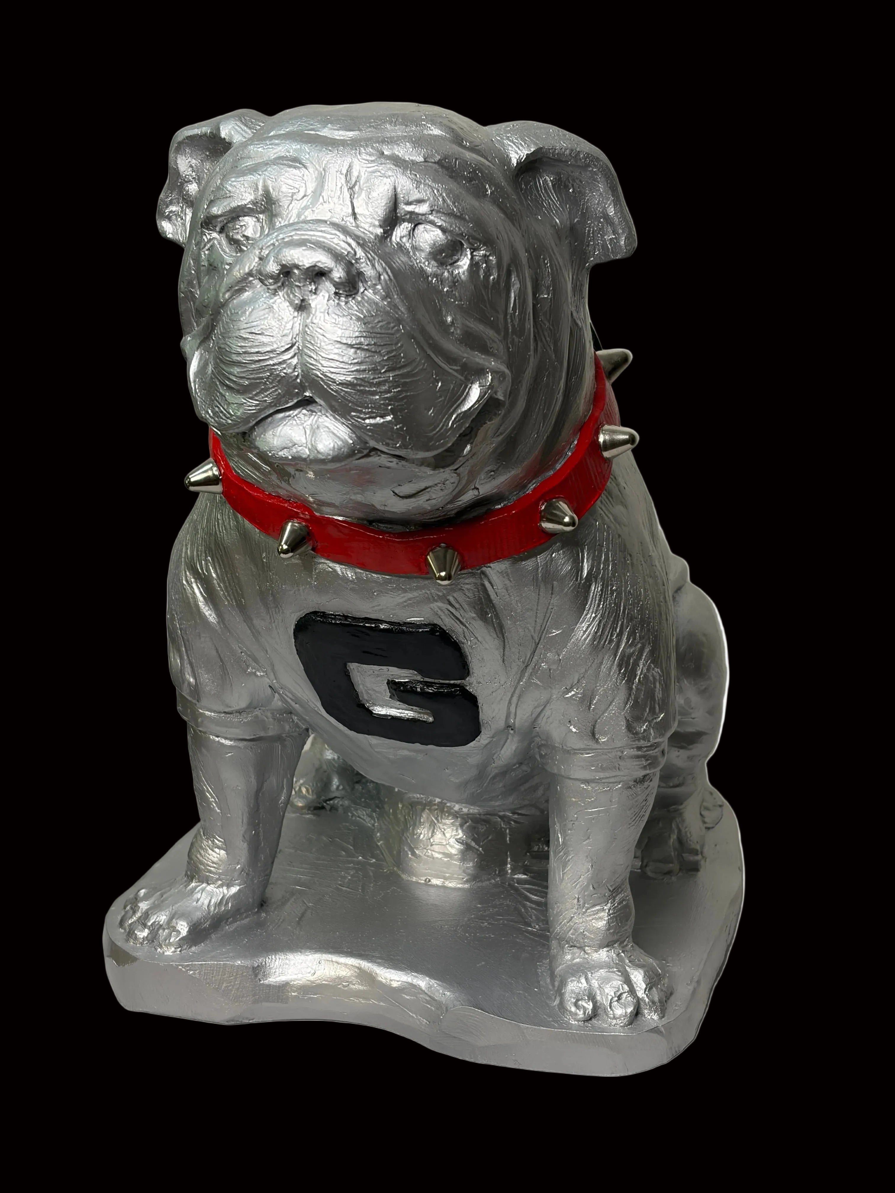 Georgia Bulldogs Chrome Finish UGA Mascot Statue alternate view 2
