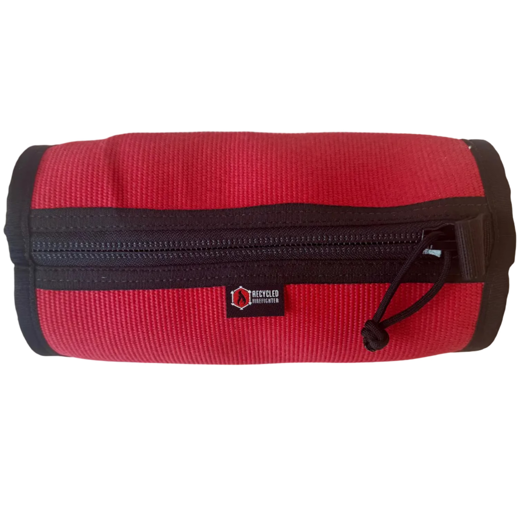 Fire Hose Dopp Kit by Recycled Firefighter, handmade leather goods detail photo 6