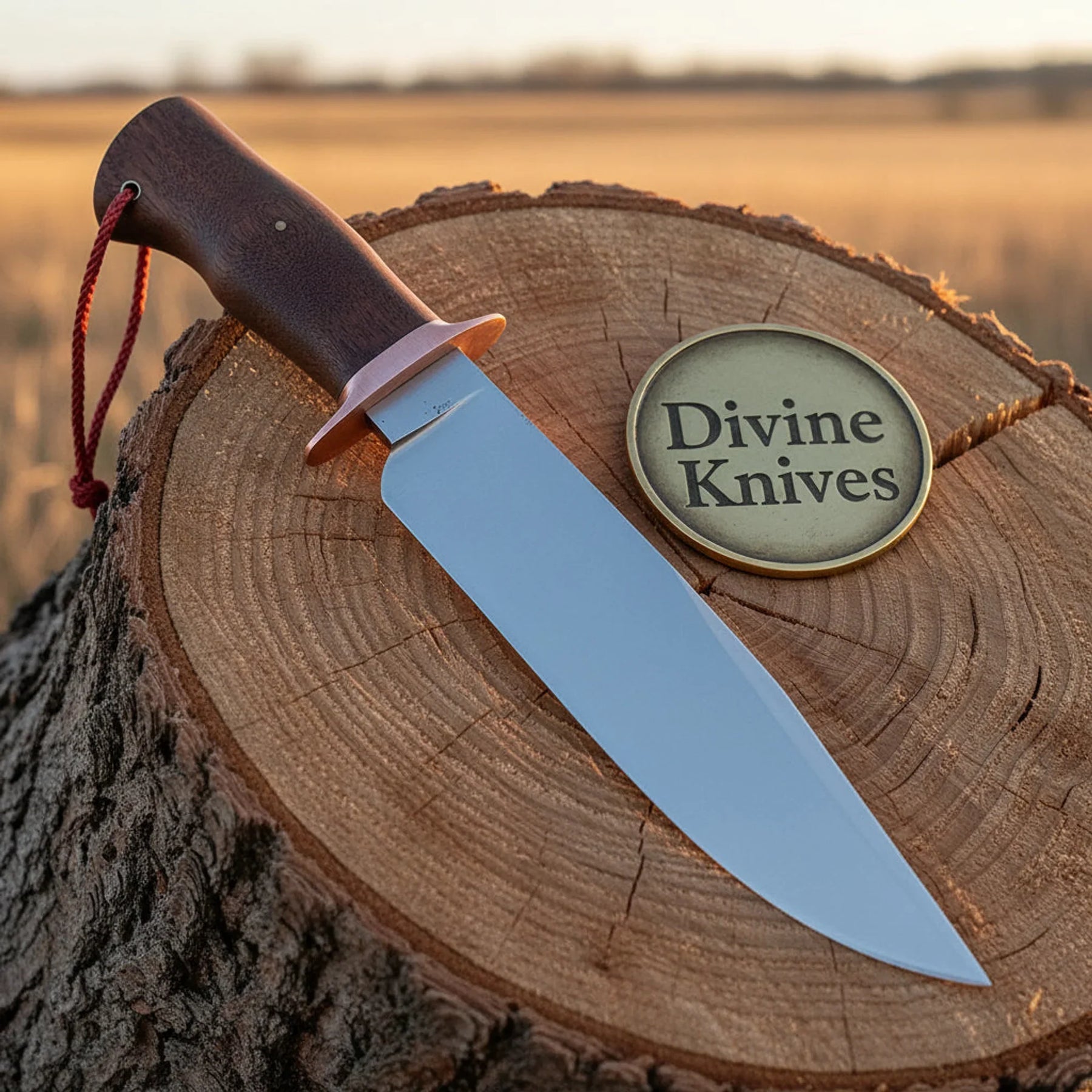 Sawback Damascus Bowie Knife with Stag Handle for Outdoor Use by Divine Knives