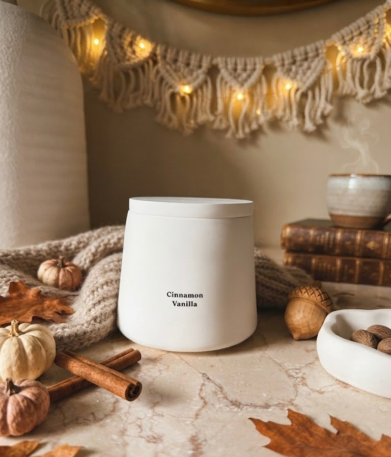 Coconut soy wood wick candle with ceramic lid by Believe Candle