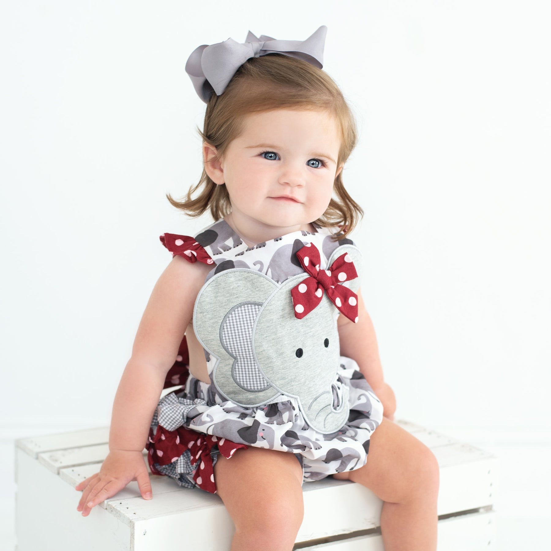Ivory & Crimson Elephant Bubble by Seven Lantern Lane