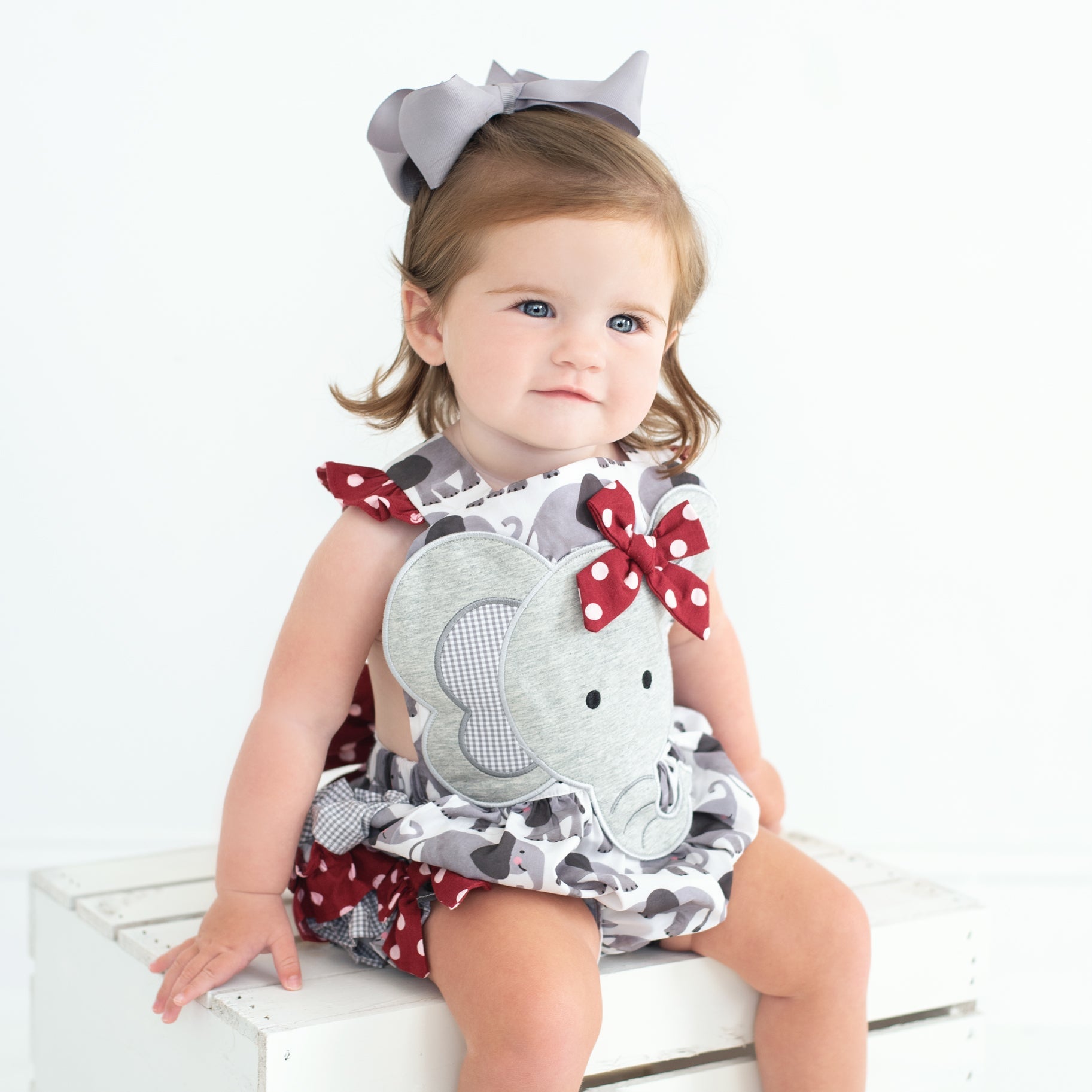 Ivory & Crimson Elephant Bubble by Seven Lantern Lane