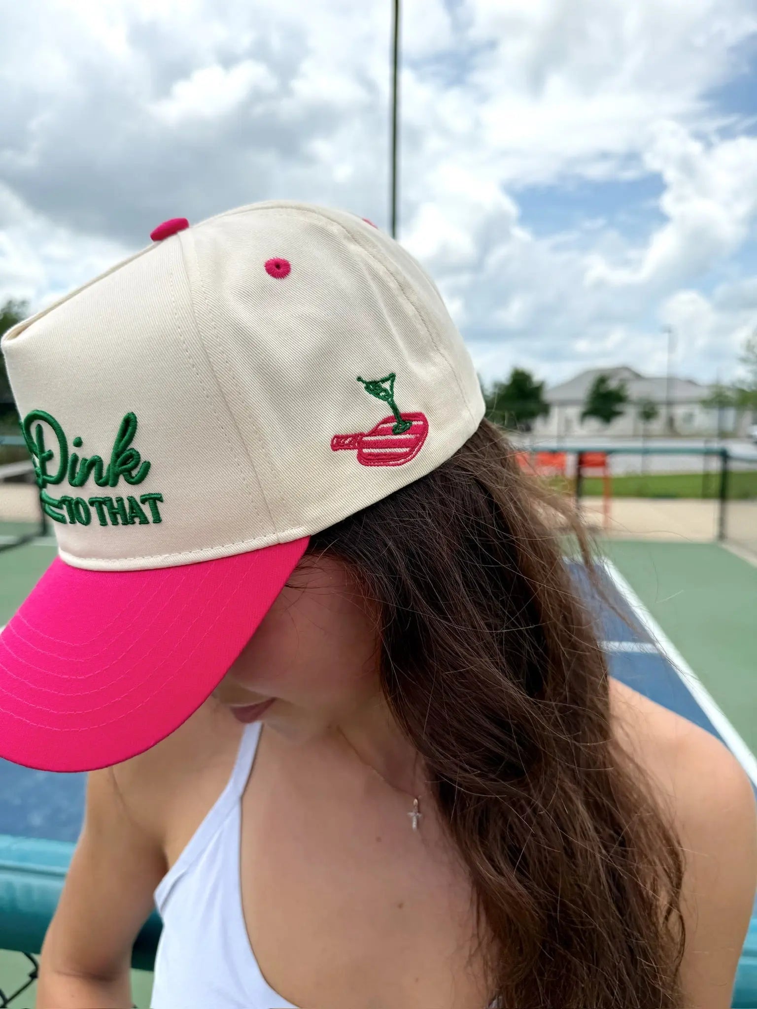 I'll Dink to That - Hot Pink Vintage Trucker Hat by KenzKustomz, Southern lifestyle apparel detail photo 3