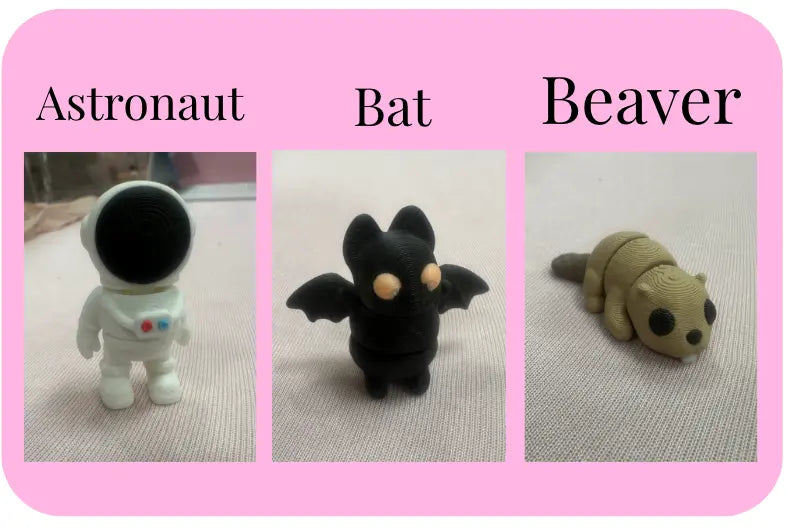 Individual Little Fidget | Made-to-Order 3D Printed Mini Toy by Mushroom Lady Co, paper gift detail photo 3