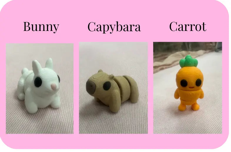 Individual Little Fidget | Made-to-Order 3D Printed Mini Toy by Mushroom Lady Co, paper gift detail photo 6