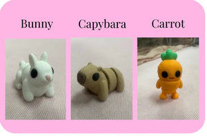 Individual Little Fidget | Made-to-Order 3D Printed Mini Toy by Mushroom Lady Co, paper gift detail photo 6