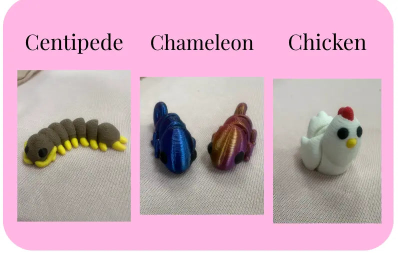 Individual Little Fidget | Made-to-Order 3D Printed Mini Toy by Mushroom Lady Co, paper gift detail photo 8
