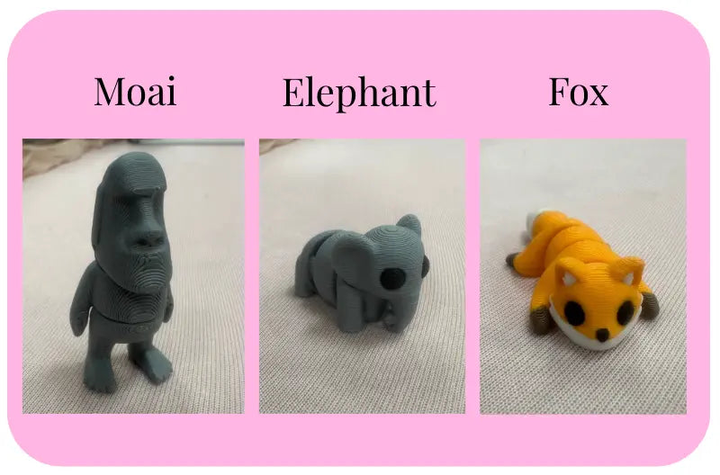 Individual Little Fidget | Made-to-Order 3D Printed Mini Toy by Mushroom Lady Co, paper gift detail photo 12
