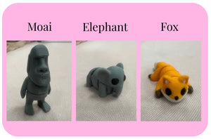 Individual Little Fidget | Made-to-Order 3D Printed Mini Toy by Mushroom Lady Co, paper gift detail photo 12