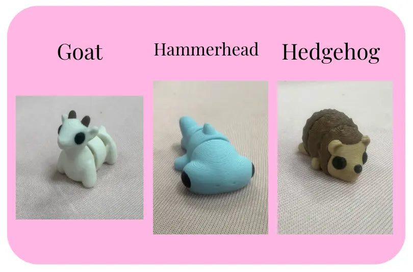 Individual Little Fidget | Made-to-Order 3D Printed Mini Toy by Mushroom Lady Co, paper gift detail photo 14