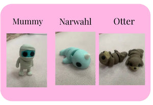 Individual Little Fidget | Made-to-Order 3D Printed Mini Toy by Mushroom Lady Co, paper gift detail photo 21