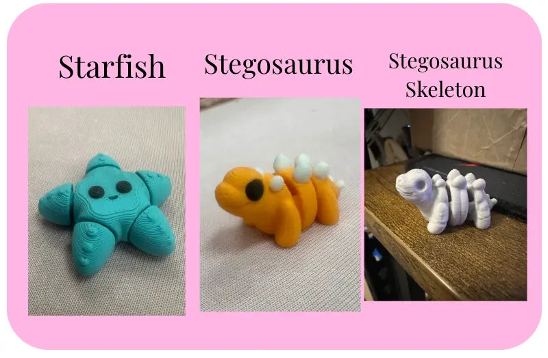 Individual Little Fidget | Made-to-Order 3D Printed Mini Toy by Mushroom Lady Co, paper gift detail photo 30