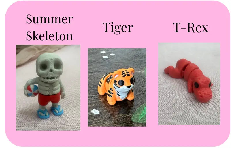 Individual Little Fidget | Made-to-Order 3D Printed Mini Toy by Mushroom Lady Co, paper gift detail photo 31