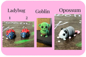 Individual Little Fidget | Made-to-Order 3D Printed Mini Toy by Mushroom Lady Co, paper gift detail photo 35