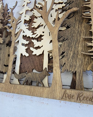 Into The Wild - 7 Layer Wall Art by EverLee Creations, Southern home decor detail photo 5