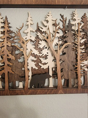 Into The Wild - 7 Layer Wall Art by EverLee Creations, Southern home decor detail photo 7