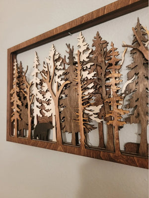 Into The Wild - 7 Layer Wall Art by EverLee Creations, Southern home decor detail photo 8