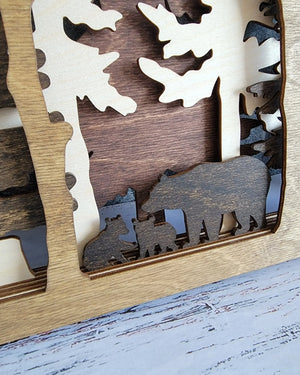 Into The Wild - 7 Layer Wall Art by EverLee Creations, Southern home decor detail photo 12