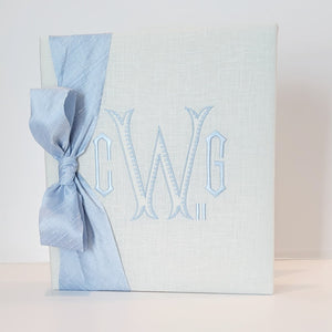 Baby Memory Book - Ivory Linen (w/ SILK Bow) by AP Creations in Tuscaloosa, paper gift detail photo 7