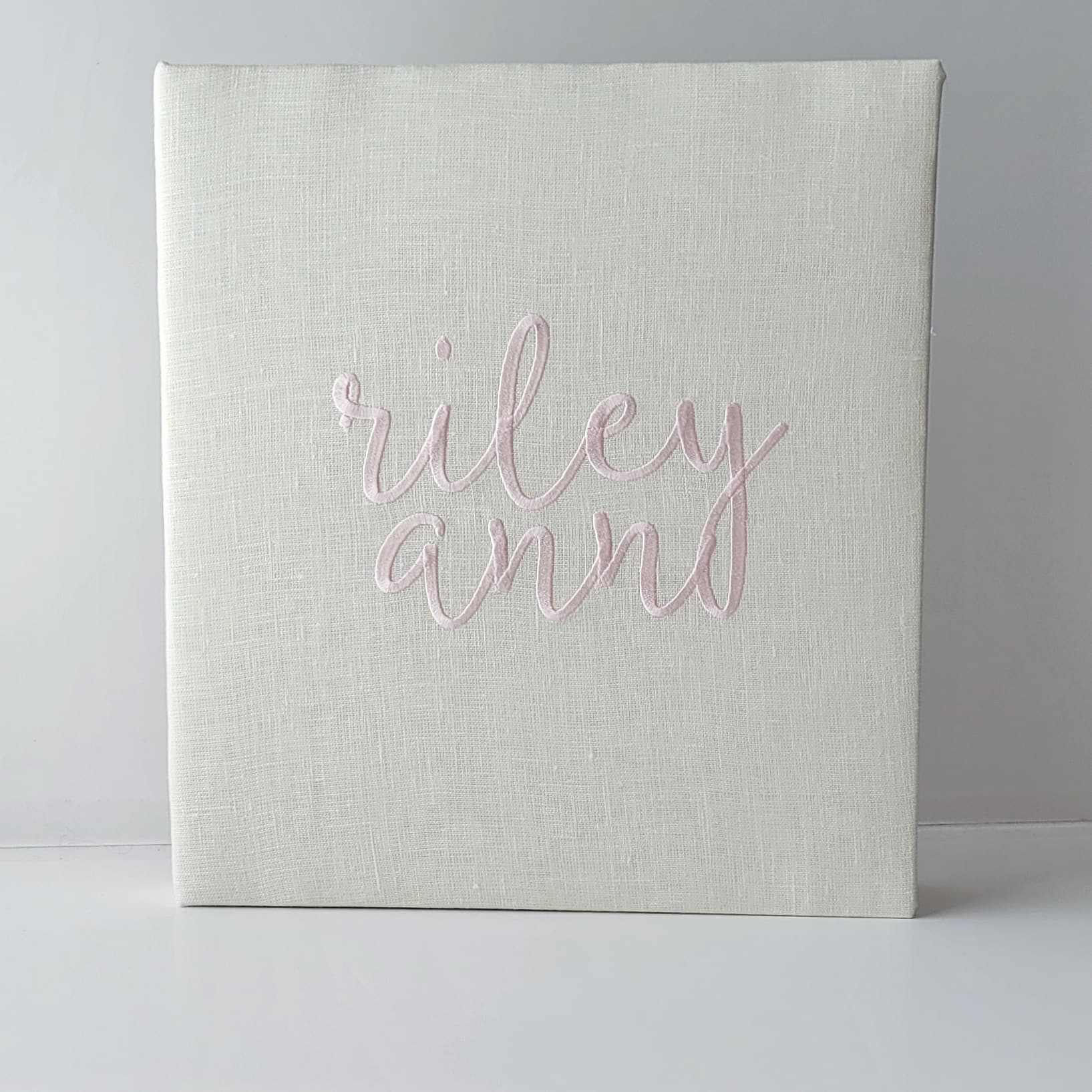 Baby Memory Book - Ivory Linen (w/o Bow) by AP Creations in Tuscaloosa, paper gift detail photo 5