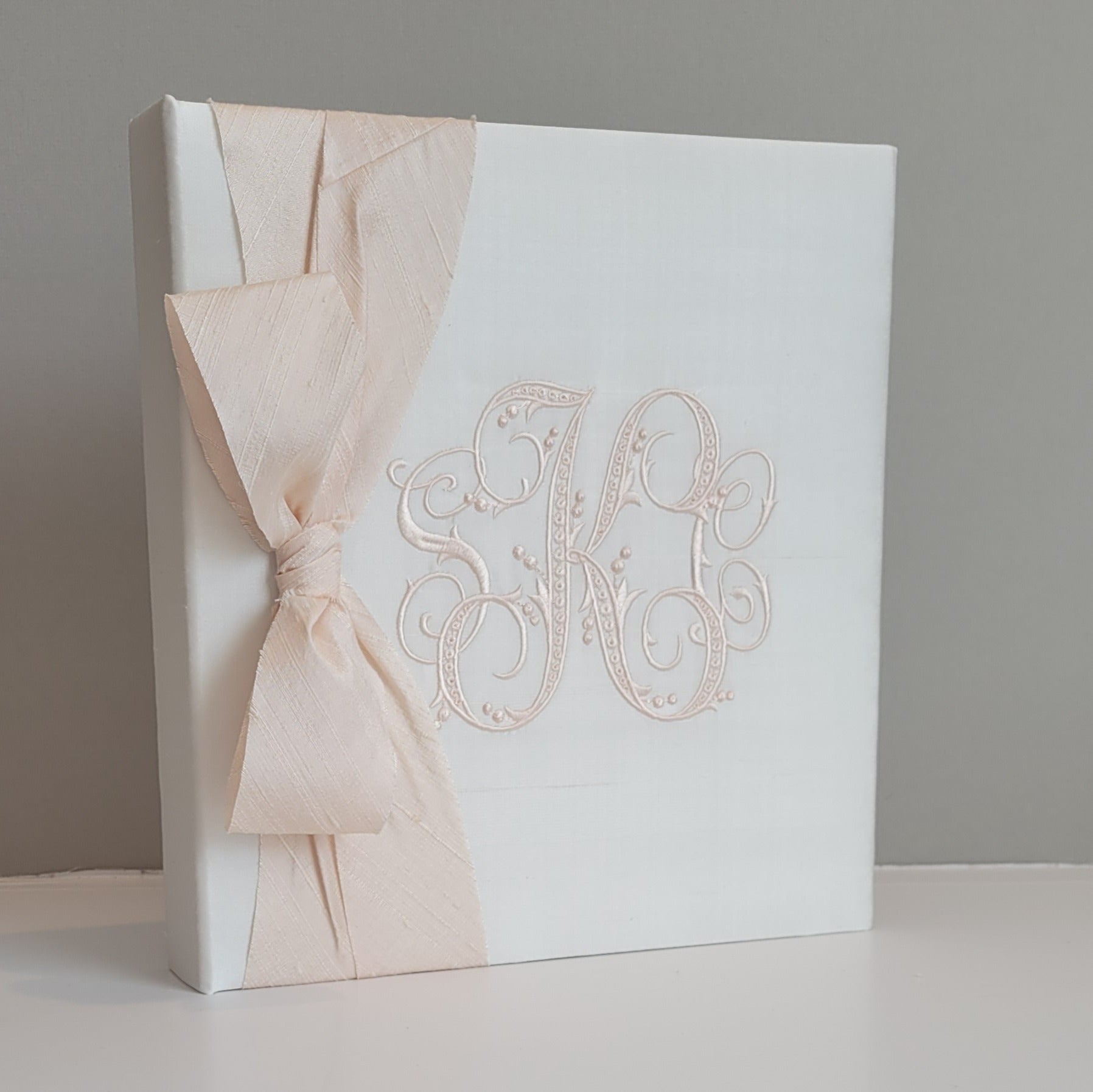 Baby Memory Book - Ivory Silk (w/ SILK Bow) by AP Creations in Tuscaloosa, paper gift detail photo 9