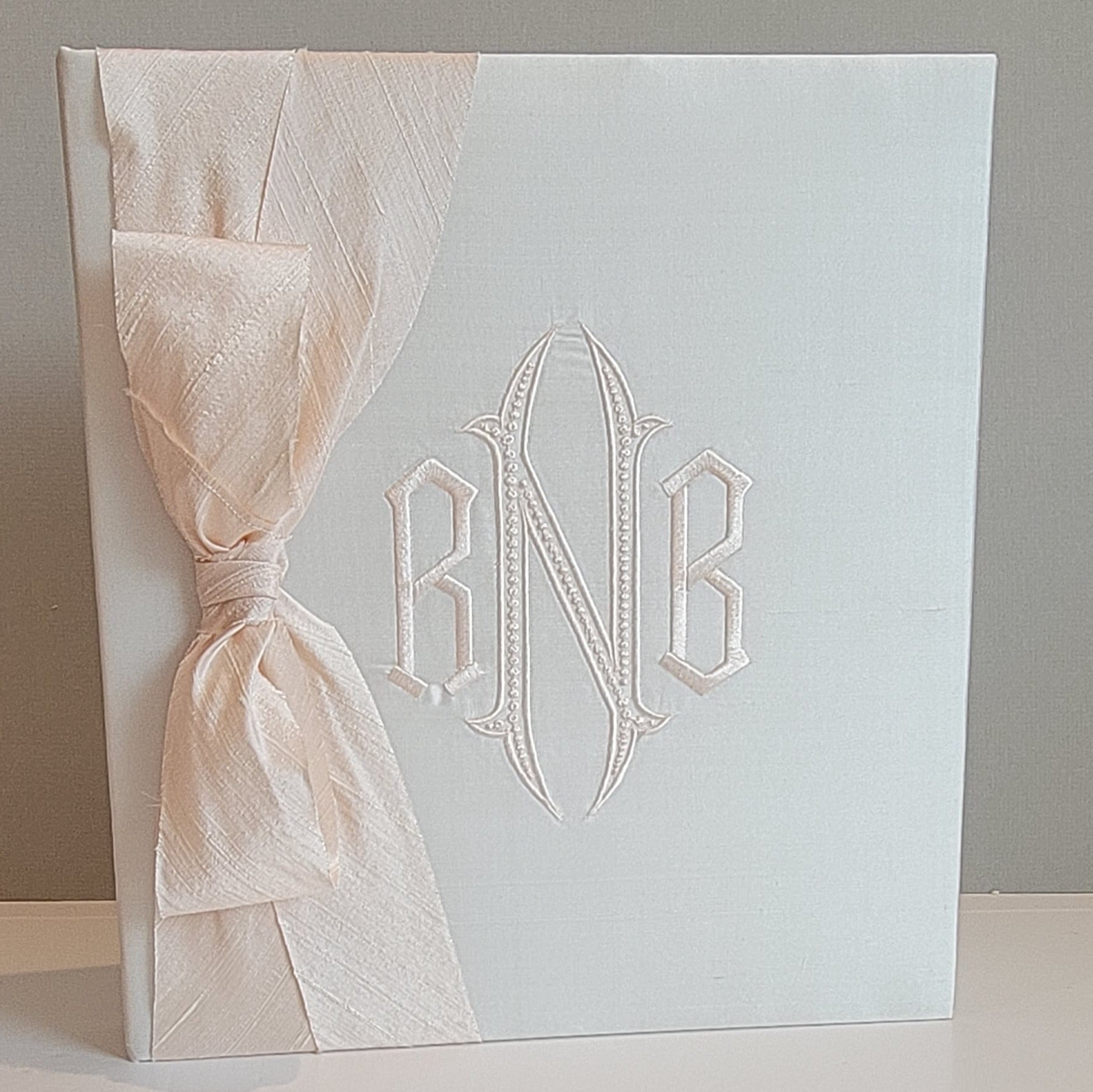 Baby Memory Book - Ivory Silk (w/ SATIN Bow) by AP Creations in Tuscaloosa, paper gift detail photo 6