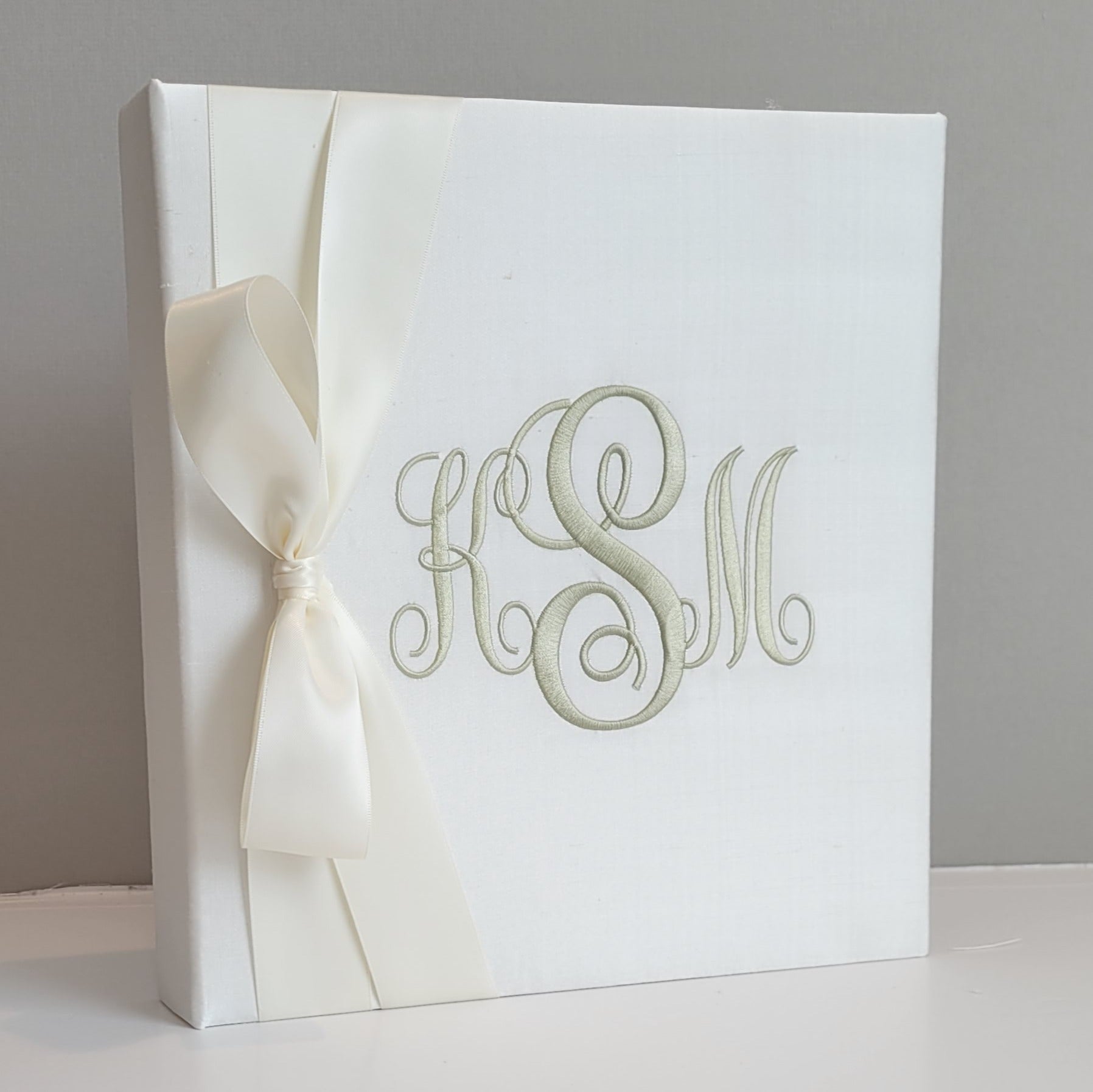 Baby Memory Book - Ivory Silk (w/ SATIN Bow) by AP Creations in Tuscaloosa, paper gift detail photo 3