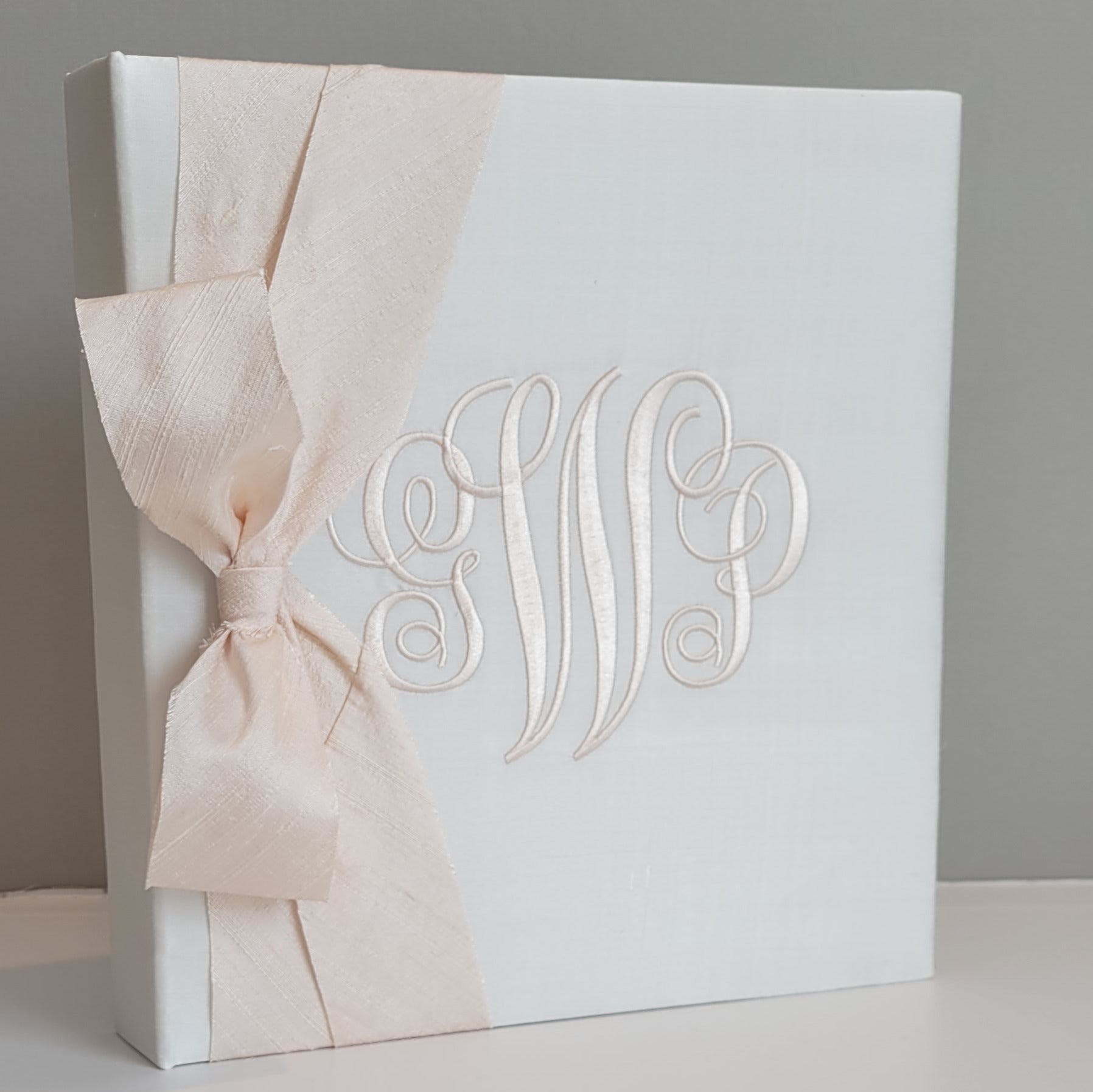 Baby Memory Book - Ivory Silk (w/ SILK Bow) by AP Creations in Tuscaloosa, paper gift detail photo 4