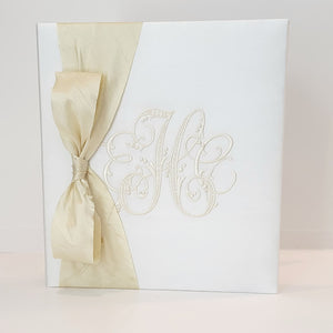 Baby Memory Book - Ivory Silk (w/ SILK Bow) by AP Creations in Tuscaloosa, paper gift detail photo 10