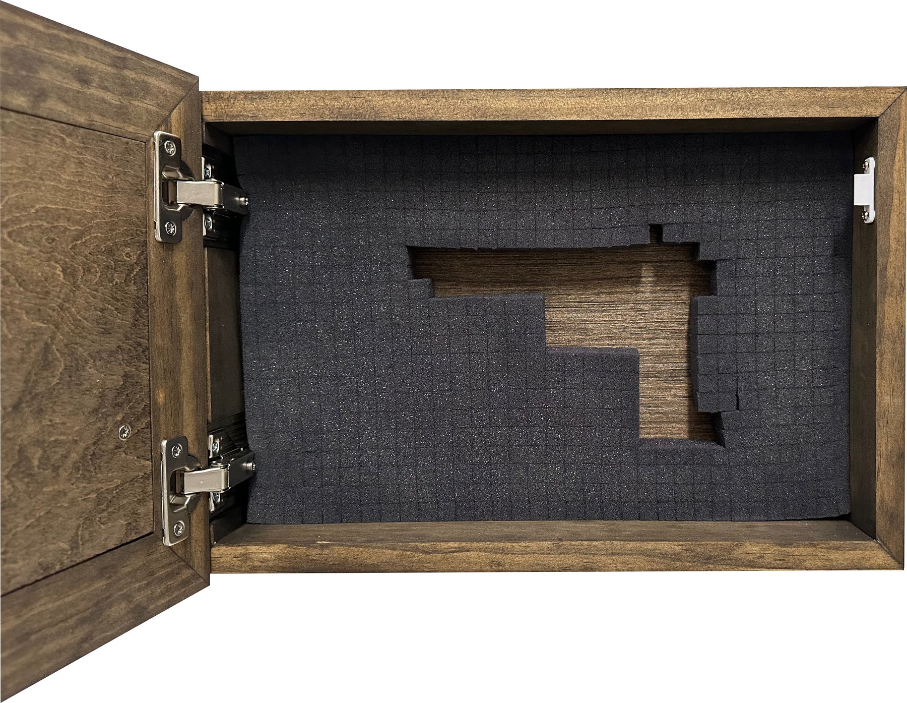 American Flag & Patriotism Decorative & Secure Wall-Mounted Gun Cabinet (Jacobean) by Bellewood Designs, Southern home decor detail photo 5