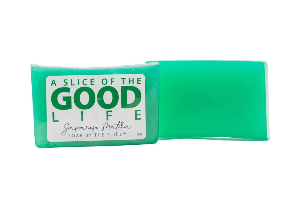 Japanese Matcha SOAP SLICE 5 oz. by Essential Journeys, natural skincare main product photo