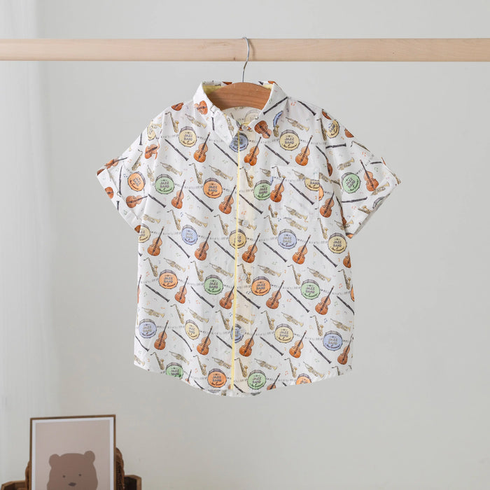 Jazz Festin' Organic Cotton Collared Shirt