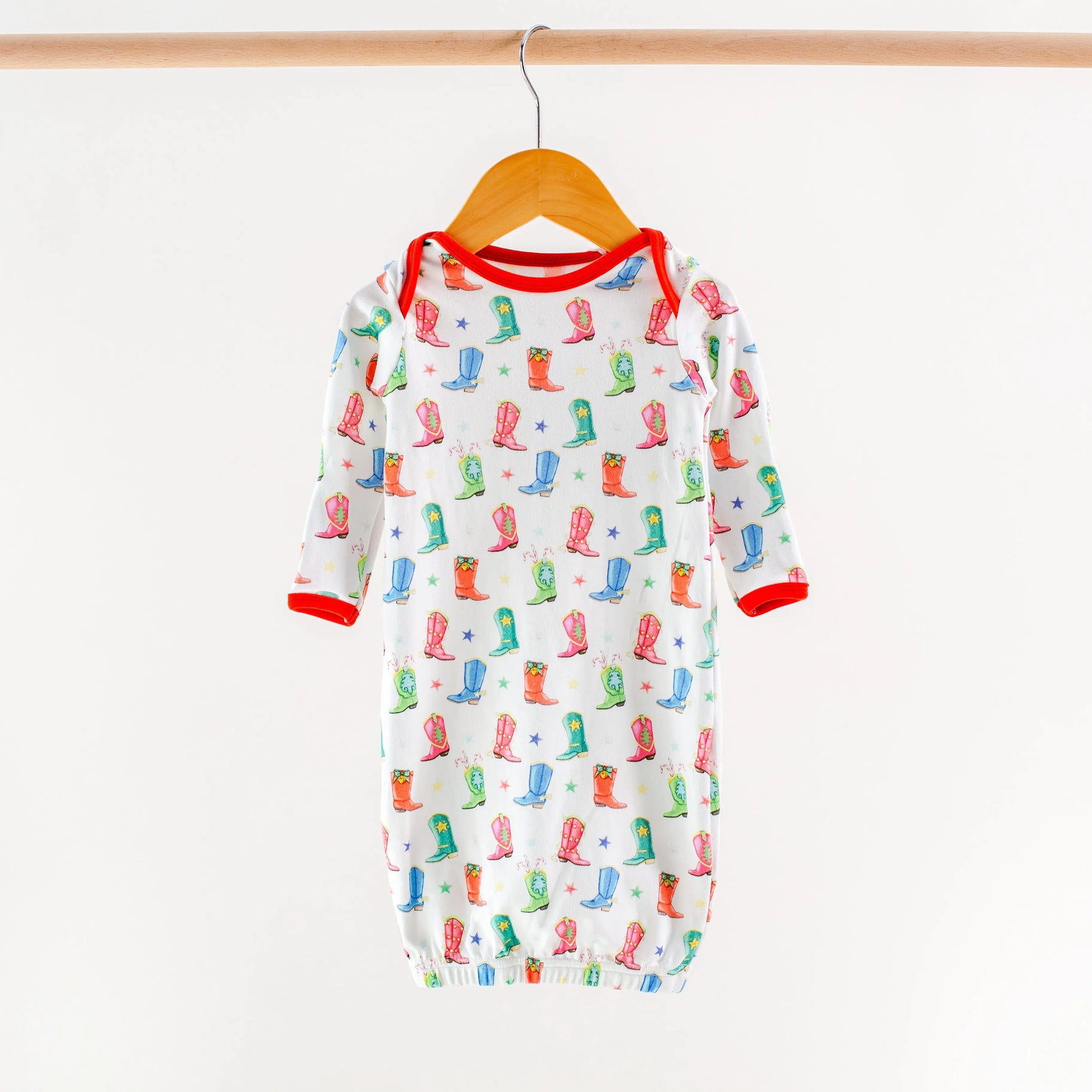 Jingle Boots Organic Cotton Kids Pajamas by Nola Tawk, Southern food gift detail photo 3