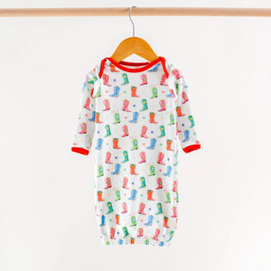 Jingle Boots Organic Cotton Kids Pajamas by Nola Tawk, Southern food gift detail photo 3