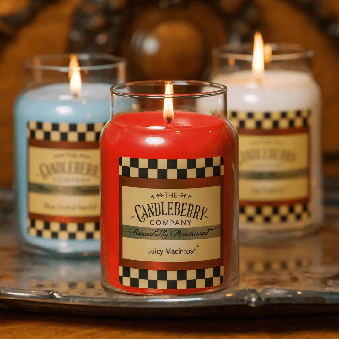 Juicy Macintosh™, Large Jar Candle (Collective) by The Candleberry® Candle Company, scented candle detail photo 2