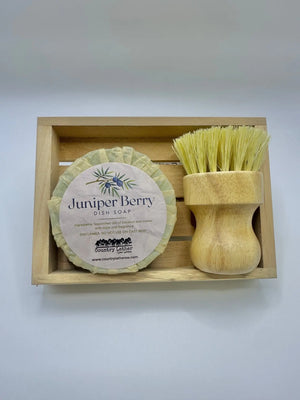 Juniper Berry Solid Dish Soap Set by Country Lather Soap Works, natural skincare main product photo