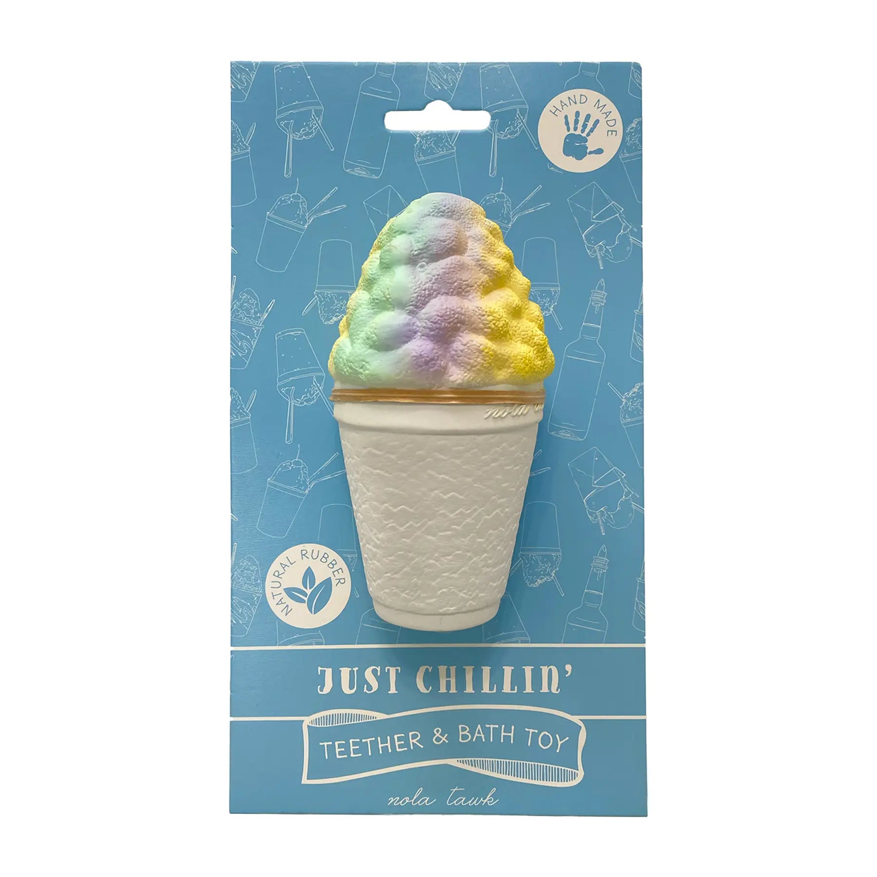 Just Chillin' Snoball Bath Toy & Baby Teether by Nola Tawk, Southern lifestyle apparel main product photo