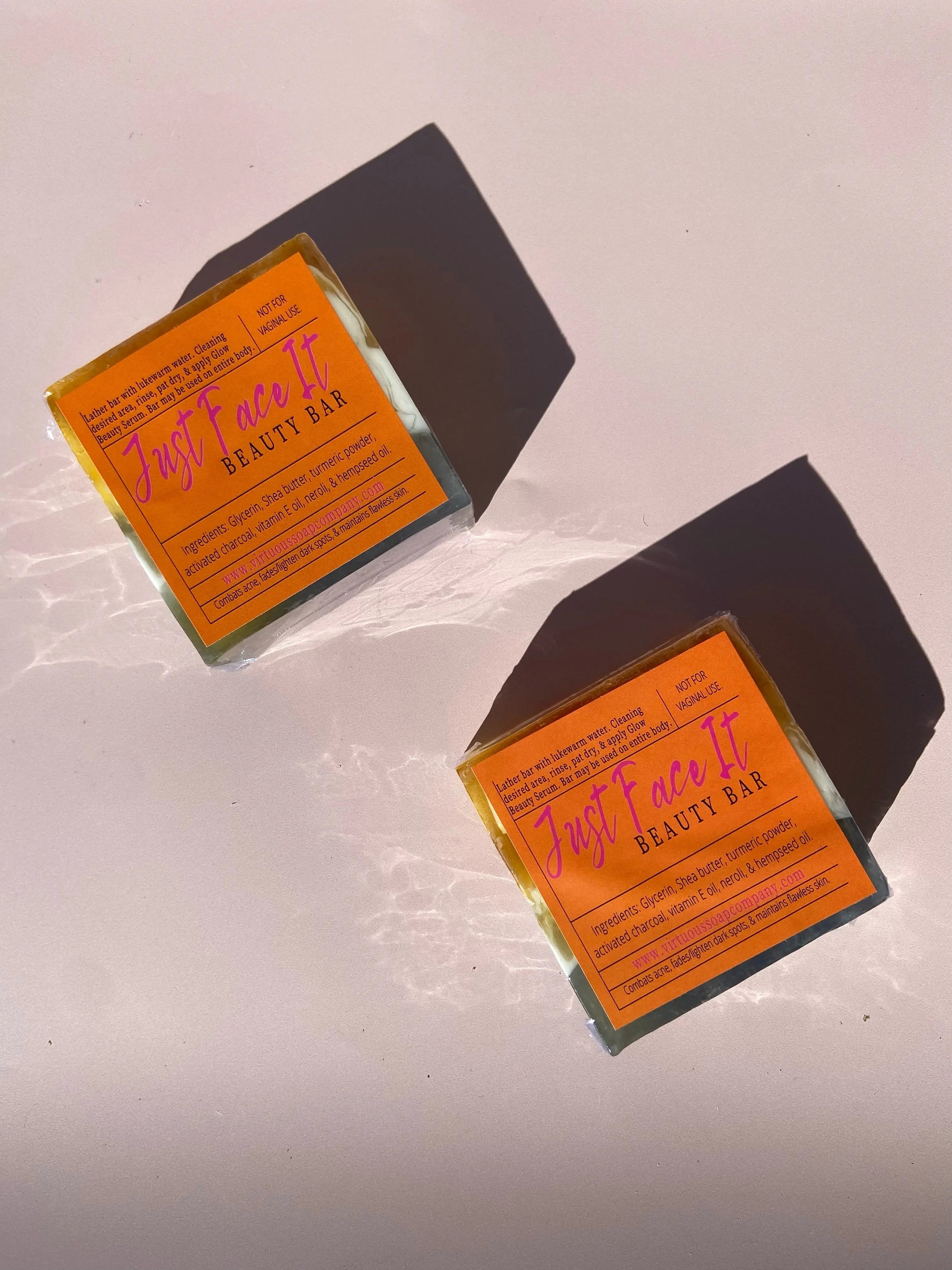 Just Face It Bar by Virtuous Soap Company, handmade bath and body main product photo