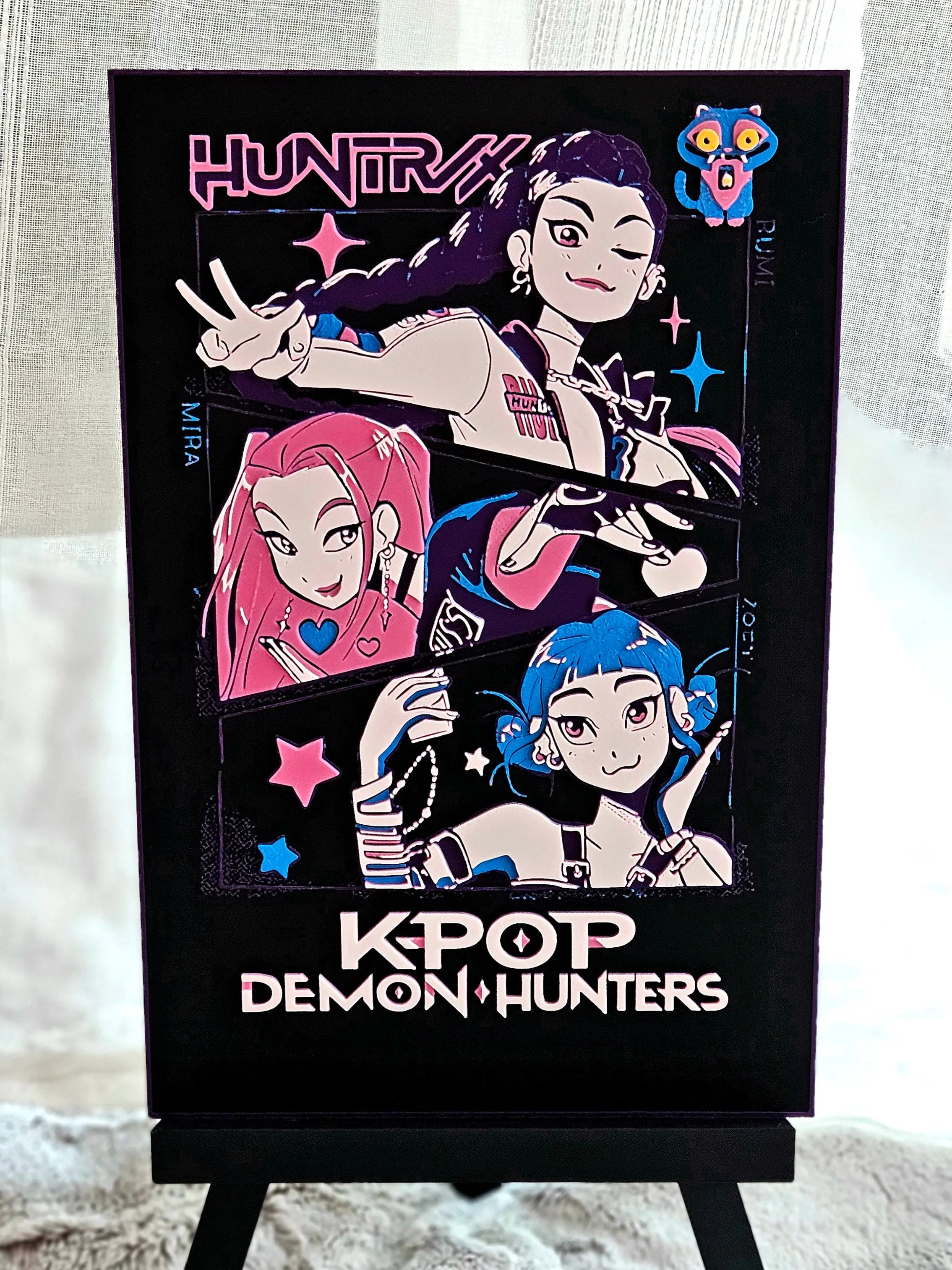 K-Pop Demon Hunters Poster – Anime Style Pop Fantasy Art Print by The Tween Space, paper gift detail photo 2
