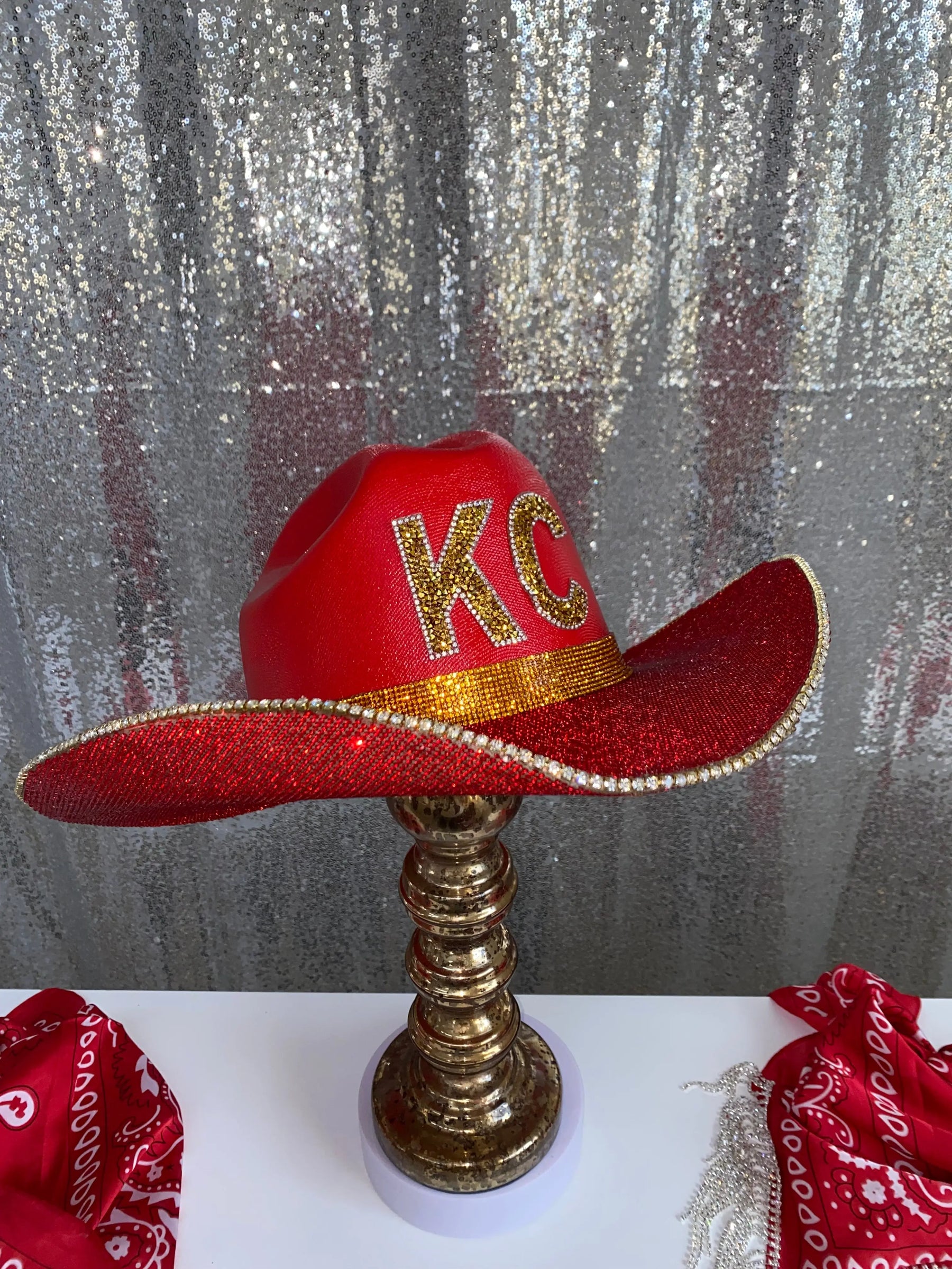 Kansas City Chiefs Hat by Rhinestone Cowgirl, Southern lifestyle apparel main product photo