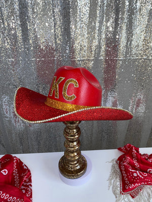 Kansas City Chiefs Hat by Rhinestone Cowgirl, Southern lifestyle apparel detail photo 2