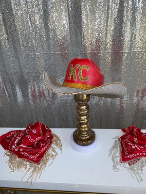 Kansas City Chiefs Hat by Rhinestone Cowgirl, Southern lifestyle apparel detail photo 7