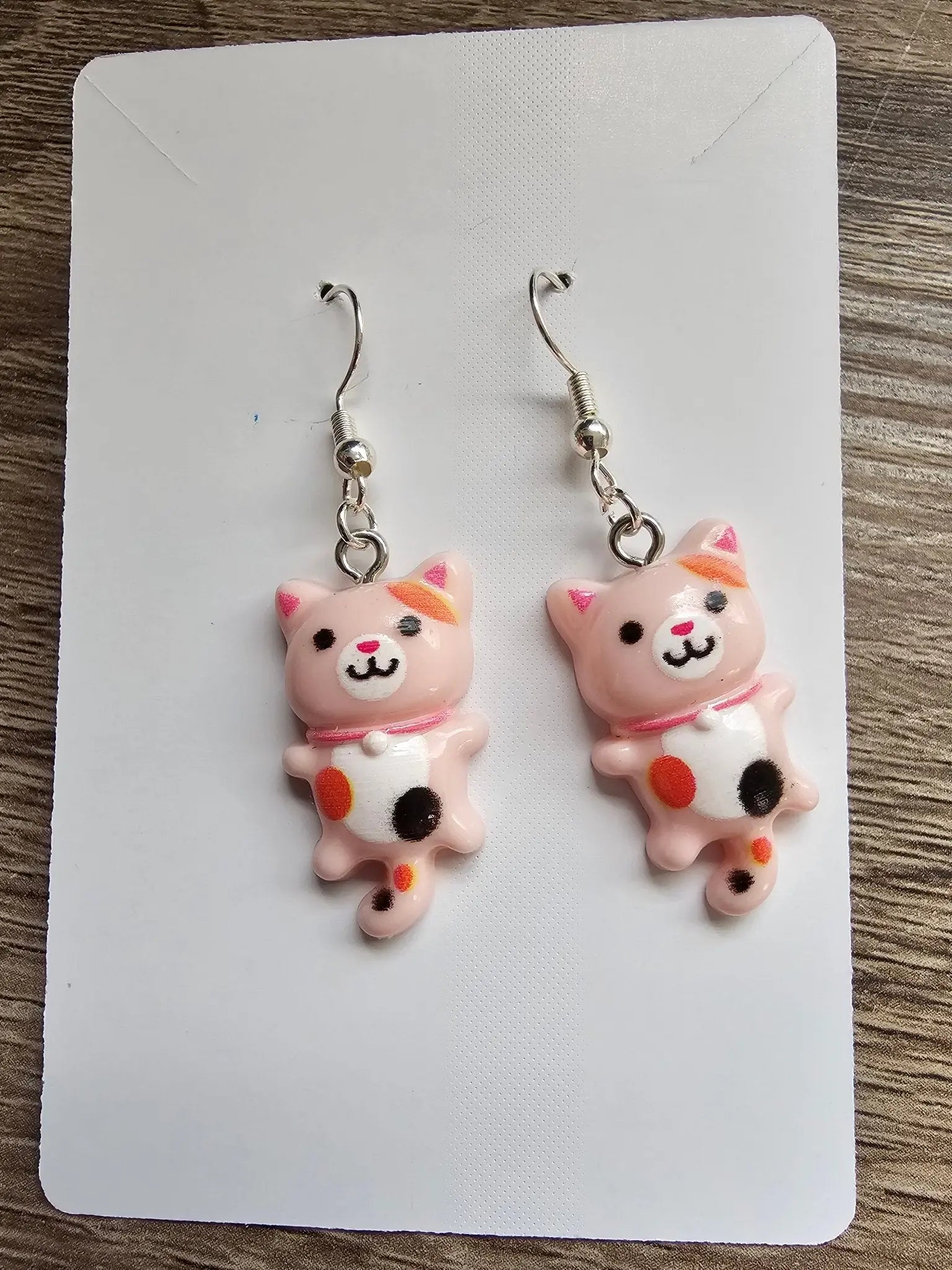 Kawaii Kitty Earrings by The Tween Space, handmade jewelry detail photo 3