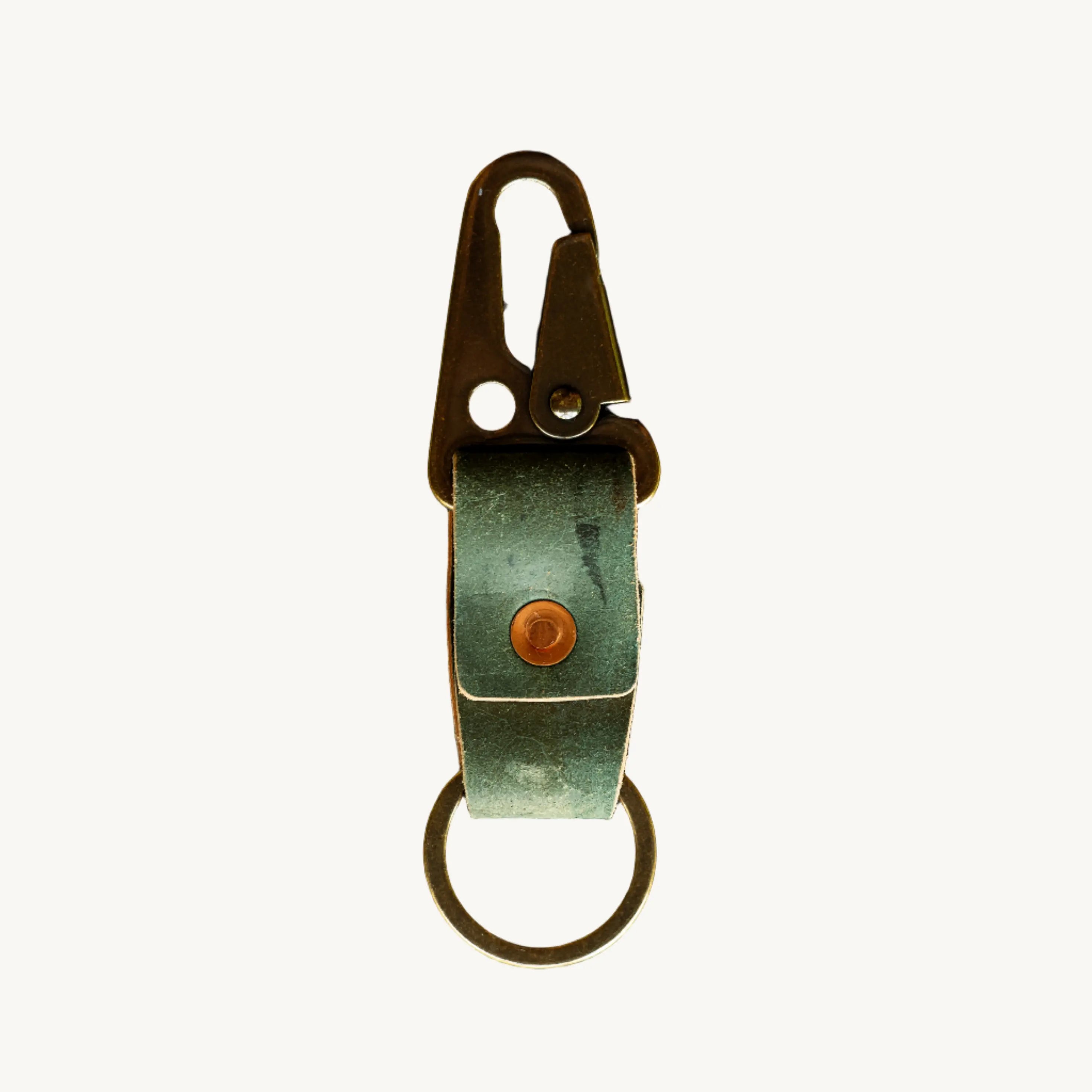 Key Clip - Reverse Black Horween Shell Cordovan by Loyal Stricklin, handmade leather goods main product photo