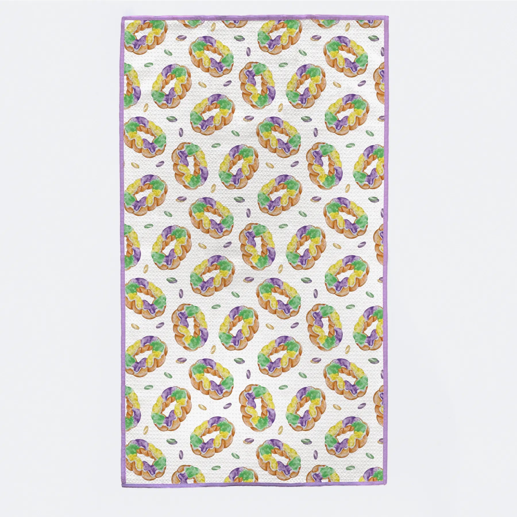 King Cake Kitchen Towel by Nola Tawk, tea towel detail photo 2