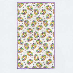 King Cake Kitchen Towel by Nola Tawk, tea towel detail photo 2